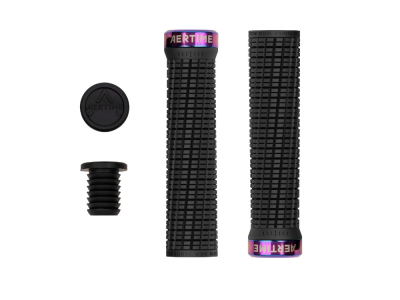AERTIME Griffe Singletrack Lock-On | Jet Black / Oilslick 30 mm - 32 mm (dünn)