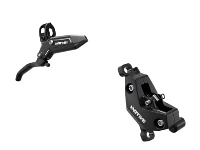 SRAM Disc Brake Motive Bronze stealth | 4 Piston Diffusion Black Anodized Front Wheel
