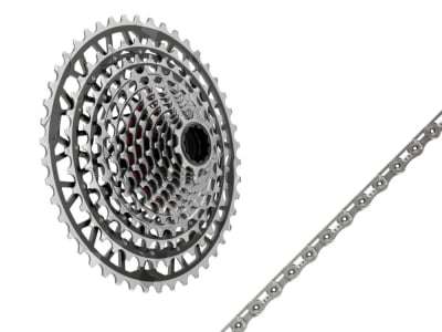 WEAR SET 13-speed SRAM RED XPLR Cassette XG-1391 | 10-46 teeth + SRAM RED 12- / 13-speed Chain 126 links | silver