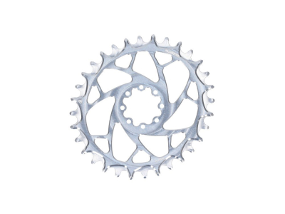 ALUGEAR Chainring oval Elm Direct Mount | 1-speed Narrow Wide SRAM MTB 8-bolt Transmission | SuperBOOST | silver | 32 teeth