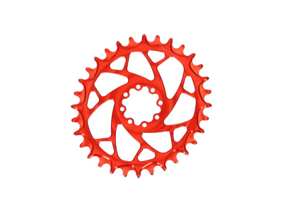 ALUGEAR Kettenblatt oval Elm Direct Mount | 1-fach Narrow Wide SRAM MTB 8-Loch Transmission | SuperBOOST | rot | 34 Zähne