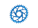 ALUGEAR Chainring oval Elm Direct Mount | 1-speed Narrow Wide SRAM MTB 8-bolt Transmission | SuperBOOST | blue