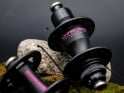 CHRIS KING Hub Set Road R45D Gen 4 Stainless Steel Center Lock | Thru Axle | Freehub SRAM XDR | 24 Holes | TwoTone - black / pink