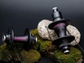 CHRIS KING Hub Set Road R45D Gen 4 Stainless Steel Center Lock | Thru Axle | Freehub SRAM XDR | 24 Holes | TwoTone - black / pink