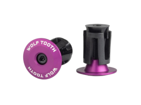 WOLF TOOTH Bar End Plugs Alloy | ultraviolet purple