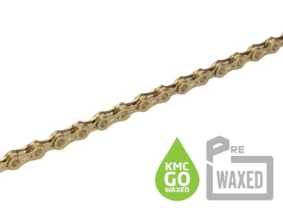 KMC pre-waxed Chain X11EL Go Wax incl. Chain Lock | 11-speed | 118 links | Ti-N Gold