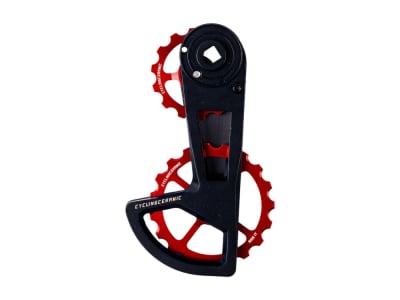 CYCLINGCERAMIC Oversized Derailleur Cage Race 4-Spoke for SRAM RED / Force / Rival AXS and XPLR 12-speed | red