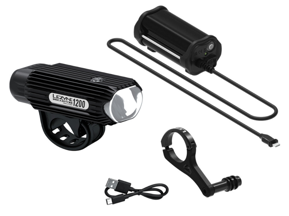 LEZYNE Battery Front Light Deca 1200 Loaded Kit | StVZO