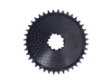 ALUGEAR Chainring round AERO Golfball Direct Mount | 1-fach narrow-wide SRAM 3-Loch Road/CX/Gravel | black 58 Teeth