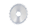 ALUGEAR Chainring oval AERO Golfball Direct Mount | 1-fach narrow-wide SRAM 3-Loch Road/CX/Gravel | silver 44 Teeth