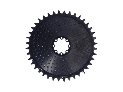 ALUGEAR Kettenblatt rund AERO Golfball Direct Mount | 1-fach narrow-wide SRAM 8-Loch Road/CX/Gravel | schwarz 54 Zähne