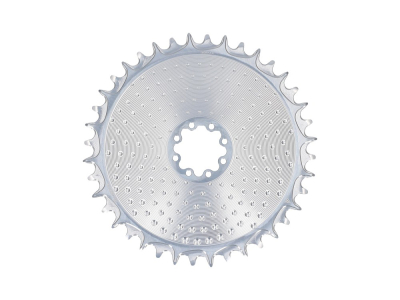 ALUGEAR Chainring round AERO Golfball Direct Mount | 1-fach narrow-wide SRAM 8-Loch Road/CX/Gravel | silver 56 Teeth