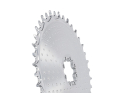 ALUGEAR Chainring round AERO Golfball Direct Mount | 1-fach narrow-wide SRAM 8-Loch Road/CX/Gravel | silver 62 Teeth