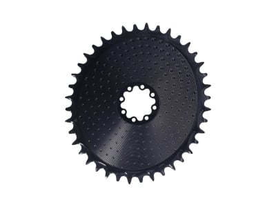 ALUGEAR Chainring oval AERO Golfball Direct Mount | 1-fach narrow-wide SRAM 8-Loch Road/CX/Gravel | black
