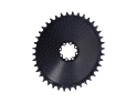 ALUGEAR Chainring oval AERO Golfball Direct Mount | 1-fach narrow-wide SRAM 8-Loch Road/CX/Gravel | black 44 Teeth