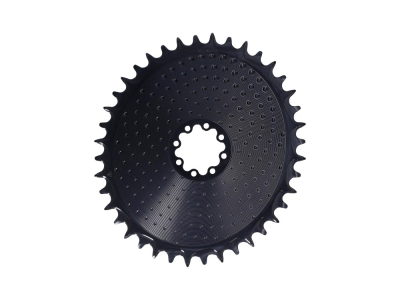 ALUGEAR Chainring oval AERO Golfball Direct Mount | 1-fach narrow-wide SRAM 8-Loch Road/CX/Gravel | black 50 Teeth