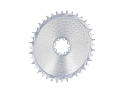 ALUGEAR Chainring oval AERO Golfball Direct Mount | 1-fach narrow-wide SRAM 8-Loch Road/CX/Gravel | silver 40 Teeth