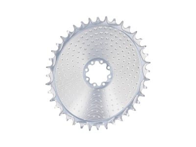 ALUGEAR Chainring oval AERO Golfball Direct Mount | 1-fach narrow-wide SRAM 8-Loch Road/CX/Gravel | silver 50 Teeth
