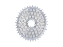 ALUGEAR Chainring oval AERO Golfball Direct Mount | 1-fach narrow-wide SRAM 8-Loch Road/CX/Gravel | silver 52 Teeth