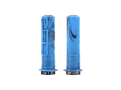 DMR Griffe DeathGrip 2 Brendog Signature Lock On mit Flansch / 135 mm | Blue Marble 31,3 mm