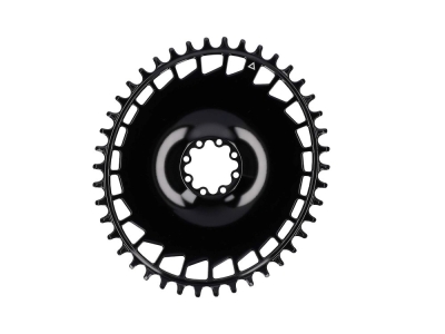 RAKETA COMPONENTS Kettenblatt oval 1-fach Narrow Wide SRAM 8-Loch Direct Mount | hochglanzschwarz | 50 Zähne