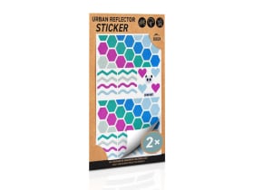 BORGEN Sticker Urban Reflector Sechseck | Reflektierend bunt
