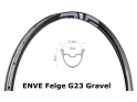 R2BIKE Wheelset 28" Disc GRV | Extralite Straightpull Center Lock Hubs | ENVE Gravel Carbon Rims