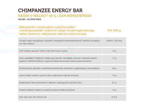 CHIMPANZEE Energybar Raisin & Walnut |  55g Bar