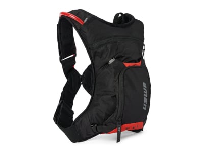 USWE Trinkrucksack MTB Hydro 3 inkl. 2 Liter Trinkblase | schwarz / rot