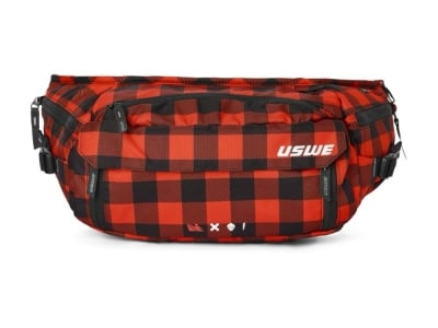 USWE Waist bag Waist 6 Liters | flannel red / black