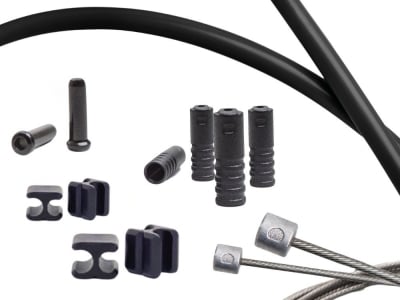 CAPGO Shift Cable Set Blue Line | Shimano MTB & Road | black