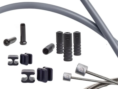 CAPGO Shift Cable Set Blue Line | Shimano MTB & Road | grey