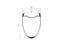 LIGHT BICYCLE Rim 28" Falcon Pro WG55 Disc Flyweight 55 mm | UD-Carbon | 24-Hole | satin glossy