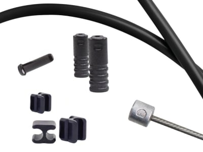 CAPGO Shift Cable Set Blue Line | SRAM / Shimano MTB 1-speed & E-bike mid-motor | black