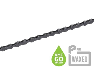 KMC pre-waxed Kette DLC12 Go Wax inkl. Kettenschloss | 12-fach | 126 Glieder | Schwarz