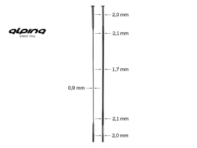 ALPINA Spoke Hyperlite Flat Aero Straightpull black | 266 mm