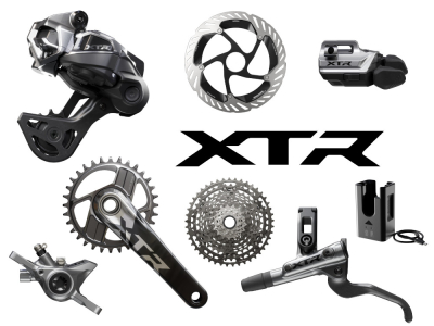SHIMANO XTR Di2 Super Race Komplettgruppe M9200 | 9 - 45 Zähne | 180 / 160 mm 175 mm 30 Zähne