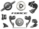 SRAM Force AXS HRD E1 Rennrad Gruppe 2x12 | 46-33 Zähne 170 mm 10 - 30 Zähne Paceline Rotor 160 mm | Center Lock (vorn und hinten) SRAM DUB | PressFit PF41 BB86 Road