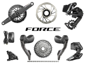 SRAM Force AXS HRD E1 Rennrad Gruppe 2x12 | 50-37 Zähne