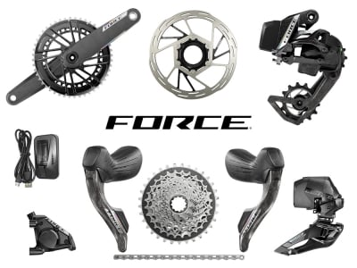SRAM Force AXS HRD E1 Rennrad Gruppe 2x12 | 50-37 Zähne 160 mm 10 - 30 Zähne Paceline Rotor 160 mm | Center Lock (vorn und hinten) SRAM DUB | BSA 68 mm | 73 mm
