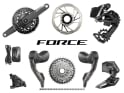 SRAM Force AXS HRD E1 Road Groupset 2x12 | AXS Powermeter Crankset | 46-33 Teeth 165 mm 10 - 28 Teeth Paceline XR Rotor 160 mm | Center Lock (front and rear) SRAM DUB | BSA 68 mm | 73 mm