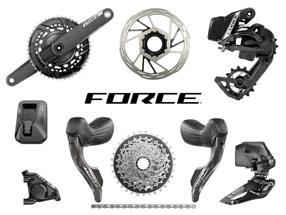 SRAM FORCE AXS D1 12×2 油圧ディスクコンポーネントセット SRAM Force AXS HRD E1 Road Groupset 2x12 | AXS Powermeter Crankset | 5