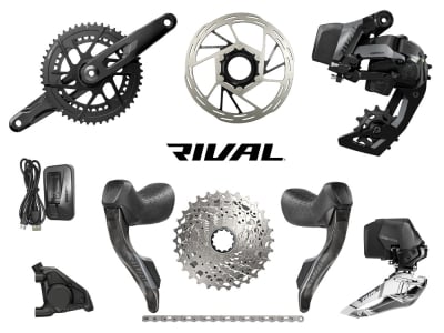 SRAM Rival AXS Road Disc HRD E1 Road Group 2x12 | 46-33 Teeth 160 mm 10 - 36 Teeth Paceline XR Rotor 160 mm | Center Lock (front and rear) SRAM DUB | PressFit PF41 BB86 Road