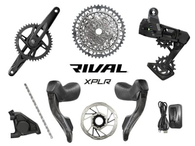SRAM Rival XPLR AXS Wide HRD E1 Gravel Groupset 1x13 | AXS Powermeter Crankset 160 mm Paceline Rotor 160 mm | Center Lock (front and rear) without Bottom Bracket