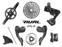 SRAM Rival XPLR AXS Wide HRD E1 Gravel Groupset 1x13 | AXS Powermeter Crankset 165  mm without Disc Brake Rotors SRAM DUB Wide | BSA 68 mm