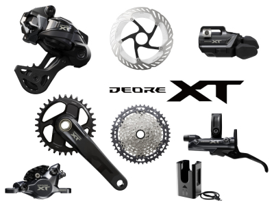 SHIMANO Deore XT Di2 Race Komplettgruppe M8200 | 9 - 45 Zähne | 180 / 160 mm 175 mm 34 Zähne