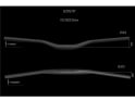BIKE AHEAD COMPOSITES Handlebars The Riser MTB Carbon 35 x 800 mm | 8° | black