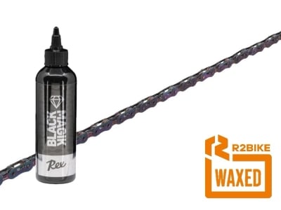 R2BIKE pre-waxed SAVER PACK | SRAM Red Chain + REX Black Magik Drip Wax | 12- / 13-speed | 126 links | rainbow