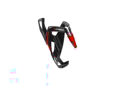 ELITE Bottle Cage Custom Race Plus | Fiberglass Composite | black / glossy red