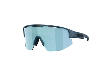 BLIZ Sunglasses Matrix Small Matte Blue | Smoke Ice Blue Mirror